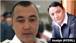 A composite photo of Kyrgyz ex-customs officer Emilbek Kimsanov (left) and his former boss Raimbek Matraimov.
