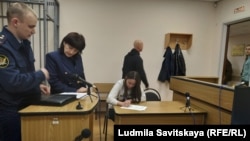 Лия Милушкина на заседании суда, Псков, 13 марта 2019 года