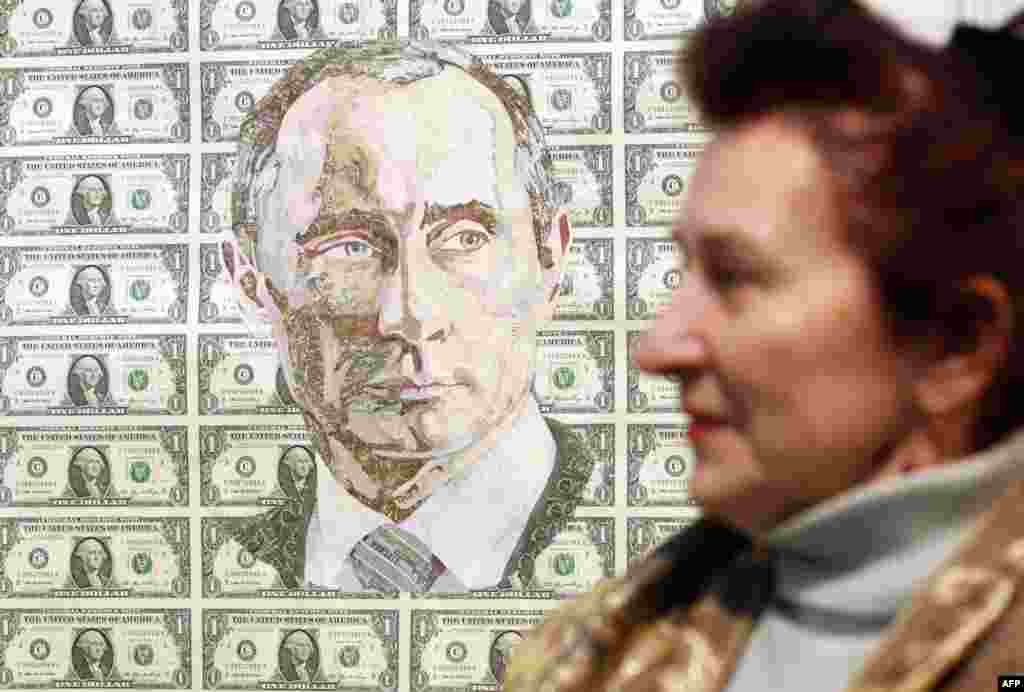 A portrait called "Winter" by Ukrainian artist Ruslan Kutnyak