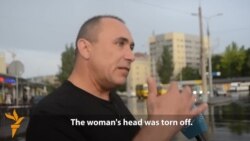 Shrapnel Kills Woman At Donetsk Railway Station Shrapnel Kills Woman At Donetsk Railway Station