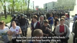 Moscow Police Briefly Detain Current Time Reporter Moscow Police Briefly Detain Current Time Reporter
