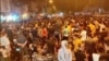 Crowds protest over water shortages in the Iranian province of Khuzestan earlier this month.