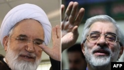An open letter has called on the Iranian authorities to release opposition leaders Mir Hossein Musavi (right), Mehdi Karrubi and their wives.