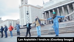Акция противников фан-зоны у МГУ, 8 июня 2018 года