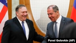 Майк Помпео и Сергей Лавров в Сочи, 14 мая 2019 г.