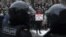 На протестной акции в Москве, 23 января