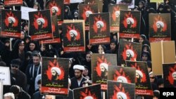 В Тегеране демонстрация протеста против Саудовской Аравии, 4 января 2015 года