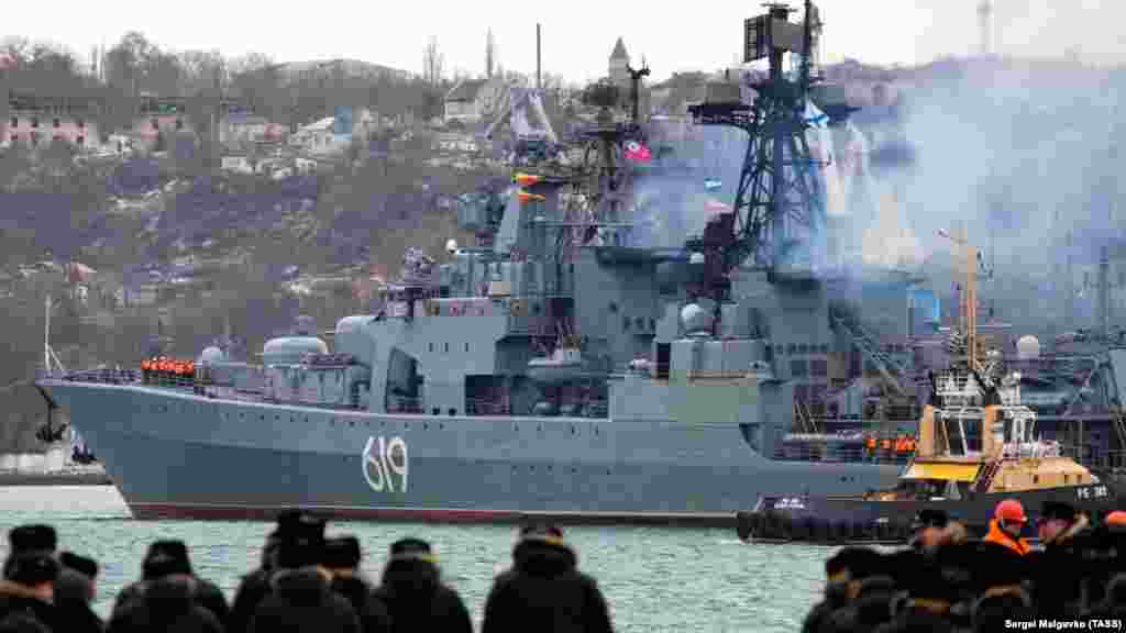 Этот корабль относят к основной ударной силе Военно-морского флота России в дальней морской зоне (среди надводных кораблей). Об этом пишет Андрей Клименко, глава наблюдательного совета украинской общественной организации «Майдан иностранных дел» и главный редактор информационного агентства Black Sea News