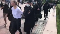 Задержания на акции в поддержку Хабаровска в Москве Задержания на акции в поддержку Хабаровска в Москве