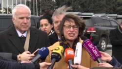 Visiting Georgia, U.S. Senators Push For Stronger Sanctions Against Russia Visiting Georgia, U.S. Senators Push For Stronger Sanctions Against Russia
