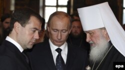Medvedev, Putin, and Kirill