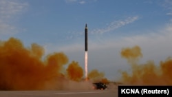 Испытание ракеты в Северной Корее