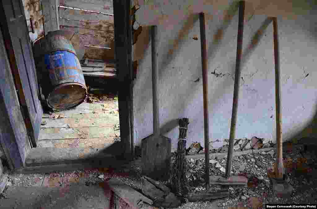 A lot of the tools used by the workers were also left behind. 