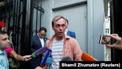 Журналист Иван Голунов после освобождения из-под домашнего ареста, вторник, 11 июня