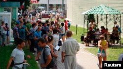 Украиналдаса лъутарал Белгородалъул миграционияб хъулухъалда цере, 9 июнь 2014