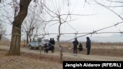 A border outpost around the Uzbek exclave of Sokh