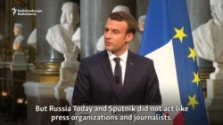 Macron Accuses Russian State Media Of 'Propaganda' Macron Accuses Russian State Media Of 'Propaganda'
