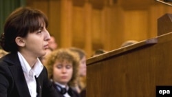 Georgian First Deputy Justice Minister Tina Burjaliani at The Hague today