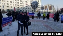 Пикет обманутых дольщиков в Новосибирске