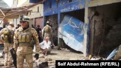 The aftermath of one of many explosions that rocked Iraq earlier this week.