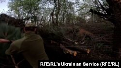 Imagine de la una din locațiile folosite de artileriștii ucraineni la Pokrovsk.
