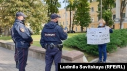 Ирина Милушкина в пикете