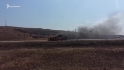 На трассе Керчь-Курортное сгорел автомобиль (видео) На трассе Керчь-Курортное сгорел автомобиль (видео)