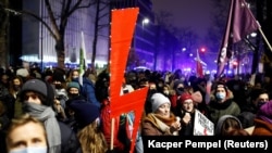 Акция протеста в Варшаве, 29 января 2021 года