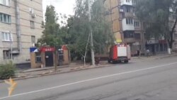 Под обстрелом на улице в Донецке Под обстрелом на улице в Донецке