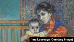 Инна Лесовая. "Автопортрет с сыном".