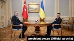 თურქეთისპრეზიდენტის, რეჯეპ ტაიპ ერდოანისა და უკრაინის პრეზიდენტის, ვოლოდიმირ ზელენსკის შეხვედრა კიევში, 2022 წლის 3 თებერვალს.