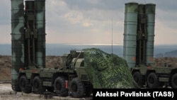 Зенитно-ракетные установки С-400 в Крыму, январь 2017 год
