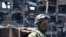 Российский военный в Мариуполе