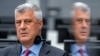 Ish-presidenti i Kosovës, Hashim Thaçi, gjatë paraqitjes pranë Dhomave të Specializuara në Hagë.