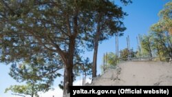 Участок, где проводятся строительные работы, Гаспра, Крым, 29 октября 2018 год