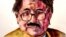 Afghanistan: Portrait of veteran Pashtun poet Rahmat Shah Sail by Artist Handullah Arbab