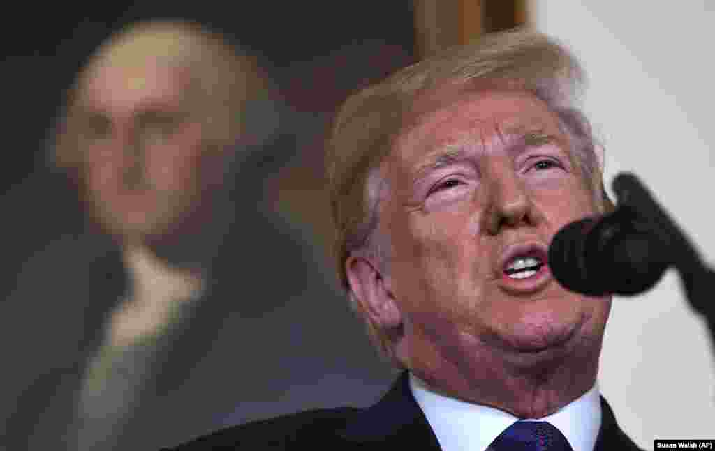 Из заявления Дональда Трампа в Белом доме 13 апреля 2018: «Целью наших мероприятий  является установление сильного фактора сдерживания против производства, распространения и использования химического оружия. Мы готовы поддерживать этот ответ, пока сирийский режим не прекратит использование запрещенных химических веществ». Лидеры союзников про удар по Сирии: мы предупредили Россию (видео)