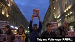 Акция в Петербурге в поддержку Андрея Пивоварова, 23 сентября 2015 года