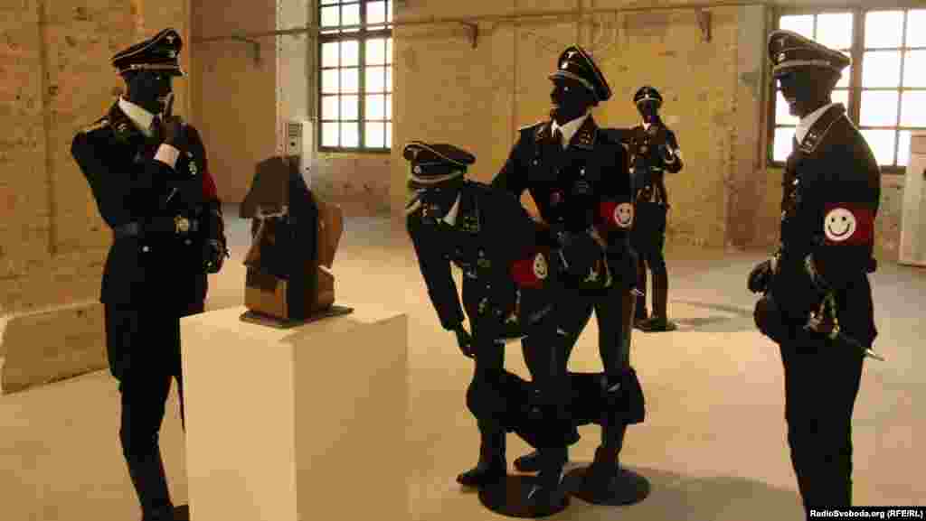 Nazi themes and imagery feature regularly in the controversial Chapman Brothers' work.