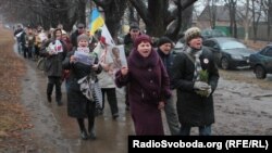 Protest action of supporters of Yulia Tymoshenko at the gate penal colony in Kharkiv on January 5.