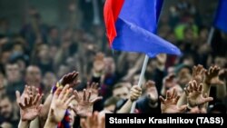 Болельщики ЦСКА на трибунах, архивное фото