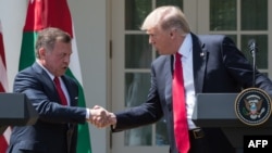 Дональд Трамп на встрече с королем Иордании Абдаллой Вторым