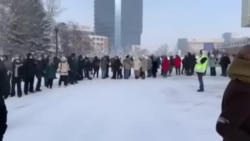На акции протеста 31 января 2021 года в Красноярске На акции протеста 31 января 2021 года в Красноярске