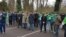 Чеченцы на одном из митингов в Страсбурге (архивное фото)