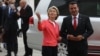 European Commission President Ursula von der Leyen meets with the prime minister of North Macedonia in Skopje on September 28.