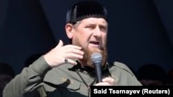 Рамзан Кадыров на митинге в поддержку мусульман-рохинджа, сентябрь 2017 г.