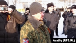 На снимке: активисты движения "Антимайдан" в Уфе