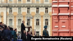 Владимир Путина на параде в честь Дня Победу, 9 мая 2022