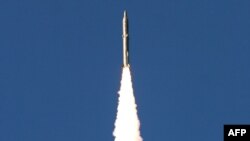Ground-to-ground Sajil missile launches from an undisclosed location in Iran