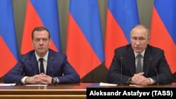 Владимир Путин и Дмитрий Медведев